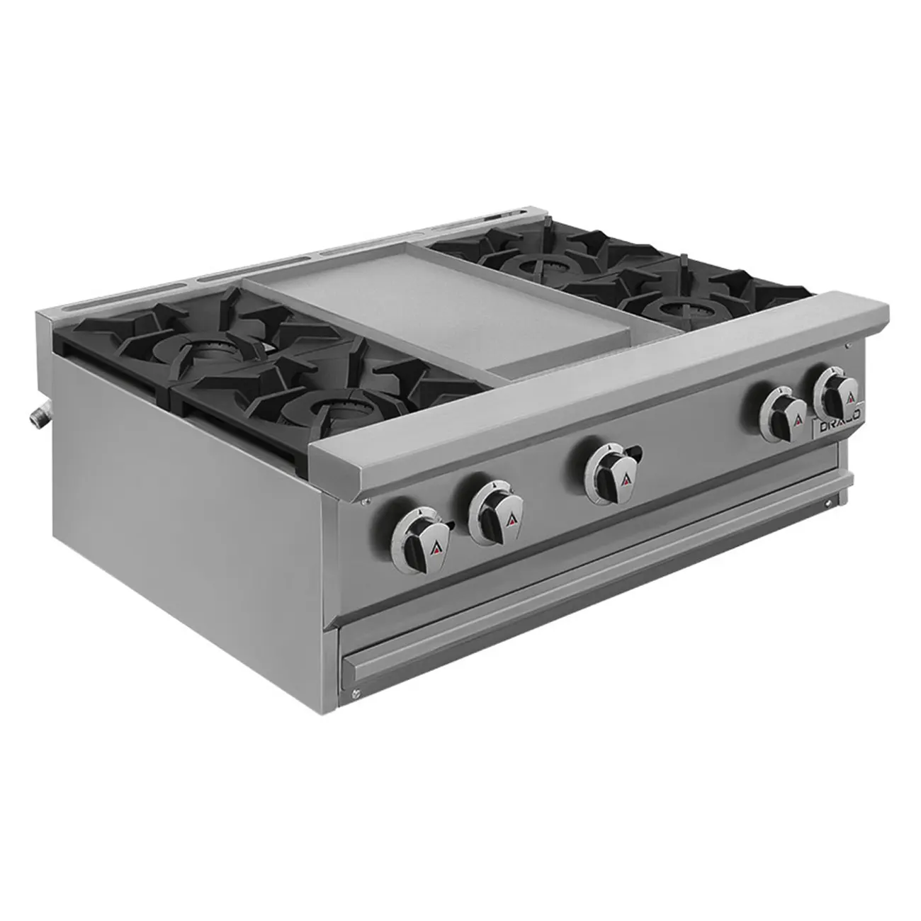 Parrilla Industrial 4 Quemadores Y Plancha 91 Cm DRAGO Cg-40P - Imagen 4