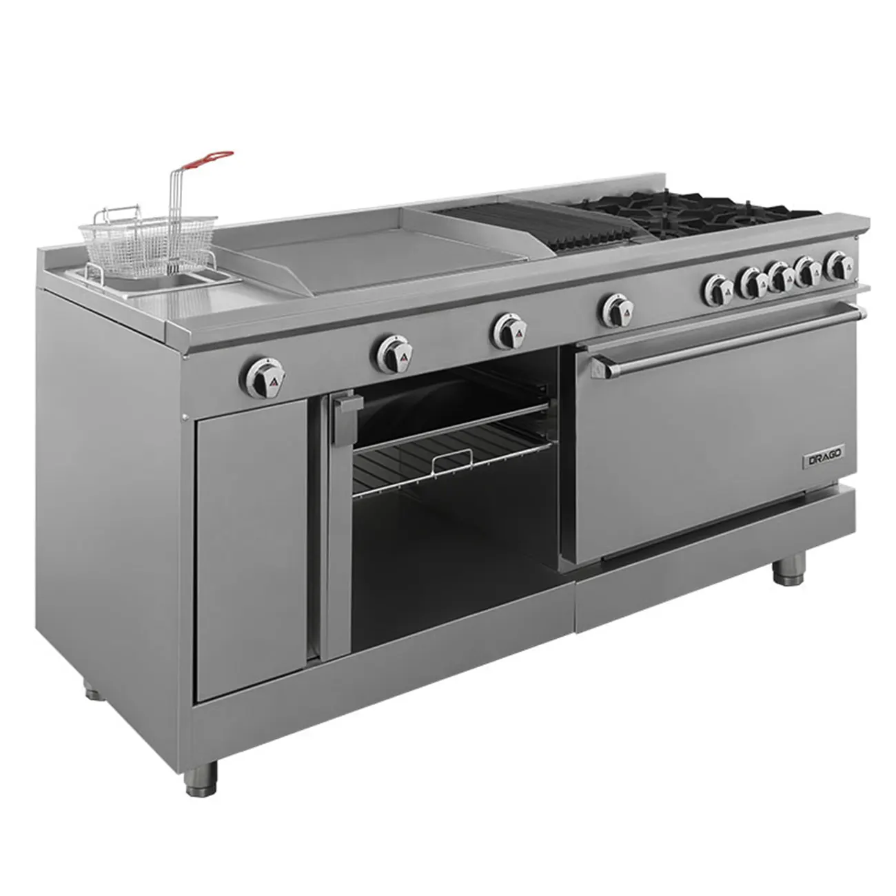 Estufa Industrial 4 Quemadores ,Horno,Asador DRAGO Universal PD - Imagen 2
