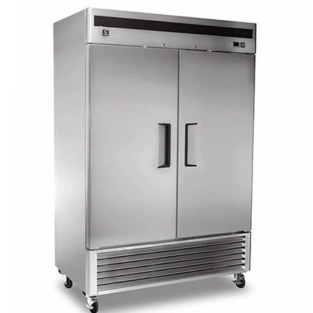Global Industrial Congelador vertical de laboratorio, 2 puertas sólidas,  17.3 pies cúbicos.