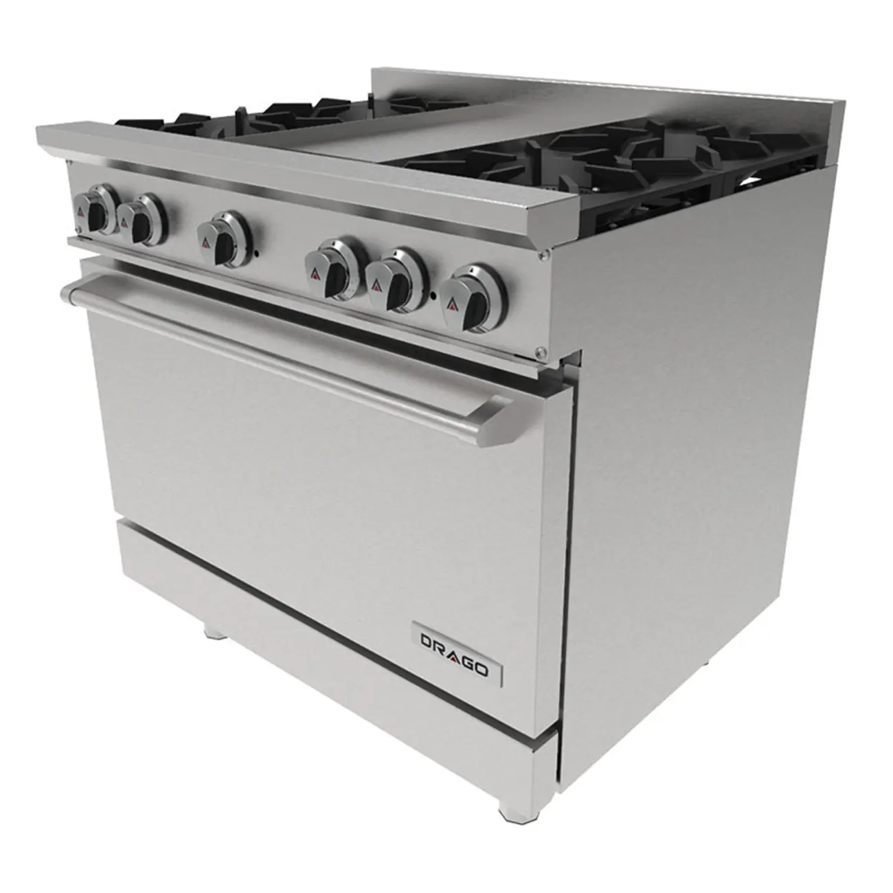 Estufa Industrial 4 Quemadores ,Horno Y Plancha DRAGO Cg-41P - Imagen 3