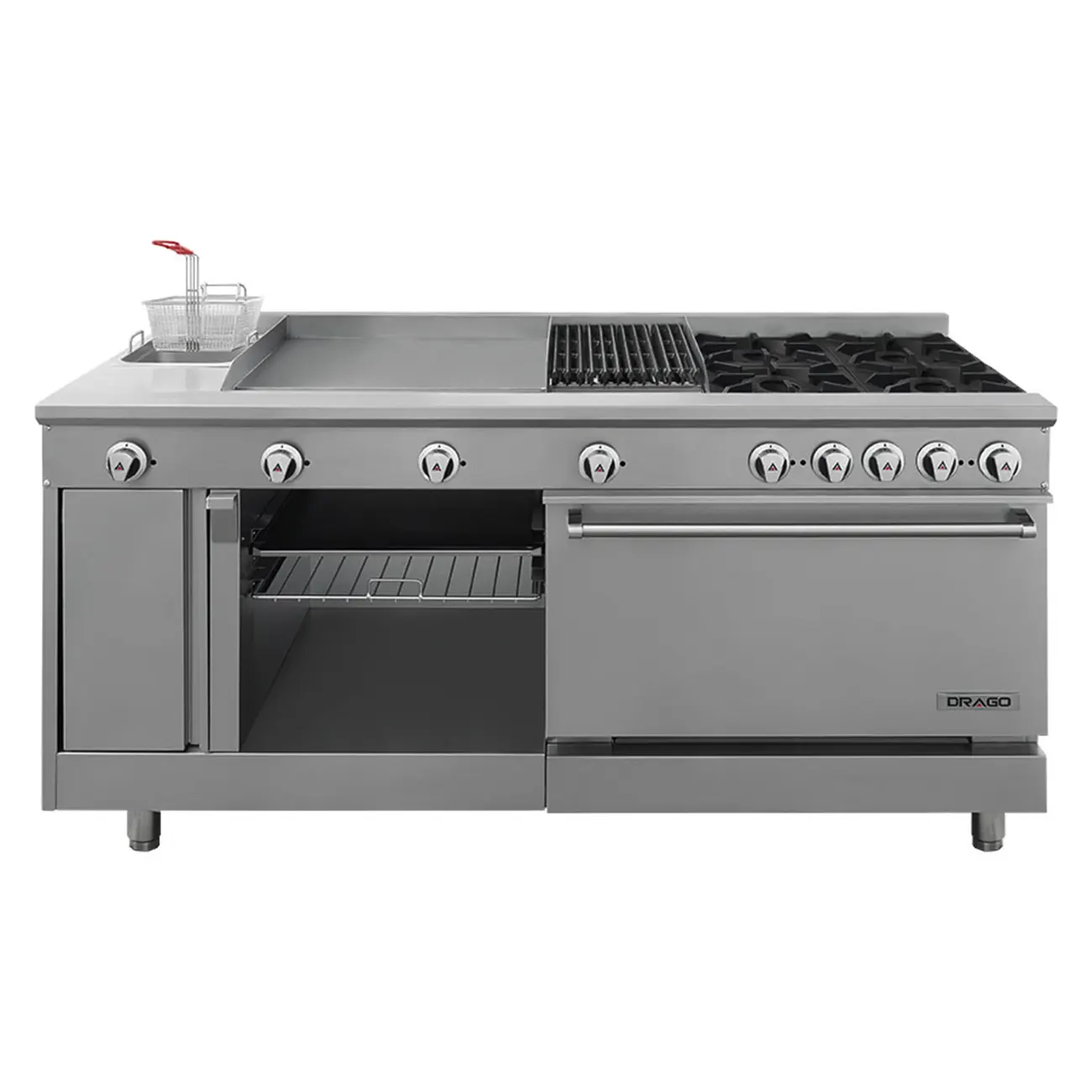 Estufa Industrial 4 Quemadores ,Horno,Asador DRAGO Universal PD - Imagen 8