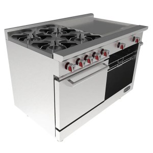Estufa Industrial 4 Quemadores ,Horno Y Plancha DRAGO Cg-41Pd