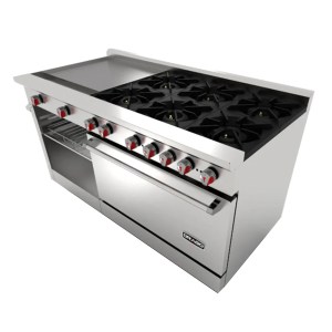 Estufa Industrial 6 Quemadores, Horno Y Plancha DRAGO Cg-61Pd