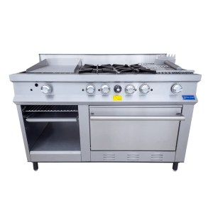 Estufa Industrial Multiple 4 Quemadores Asador Plancha Parrilla Gratinador Horno SAN-SON Ssec