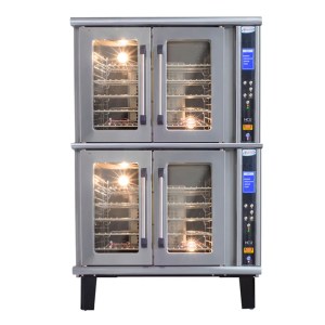 Horno De Convección Industrial Doble Para 10 Charolas Computarizado A Gas SAN-SON Hcu Duplex