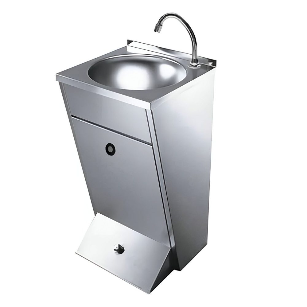 Lavamanos de Acero Inoxidable Pedestal 40X40 Cm MIGSA Le-1