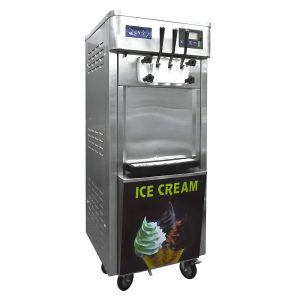 Máquina De Helado Suave A Piso 2 Sabores 20 Litros Por Hora 120V Con Sistema Nocturno MIGSA Bql-825E-P/120