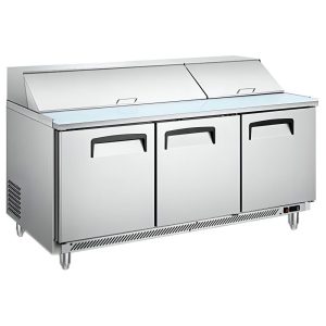Mesa Refrigerada De Preparacion Para Ensaladas 3 Puerta 510L 183 Cm 110V MIGSA Scl-3