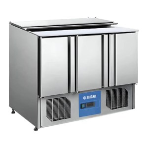 Mesa Refrigerada De Preparacion Para ensaladas 3 Puertas 420L 136 Cm 110V MIGSA S903