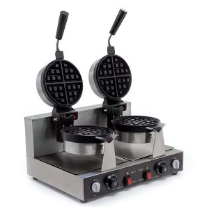 Waflera Industrial Belga Doble Giratoria 1200W 120V MIGSA Uwbx-2