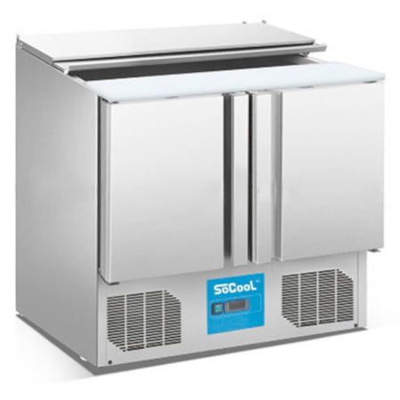 Mesa Refrigerada De Preparacion Para Ensaladas 2 Puertas 320L 105 Cm Migsa S902 - S902 | Fox Steel