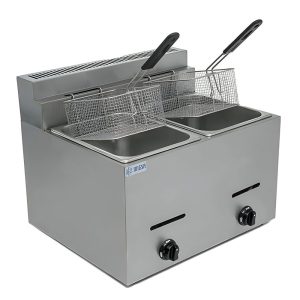 Freidora Industrial Doble De Gas 6 Litros MIGSA Bn-72