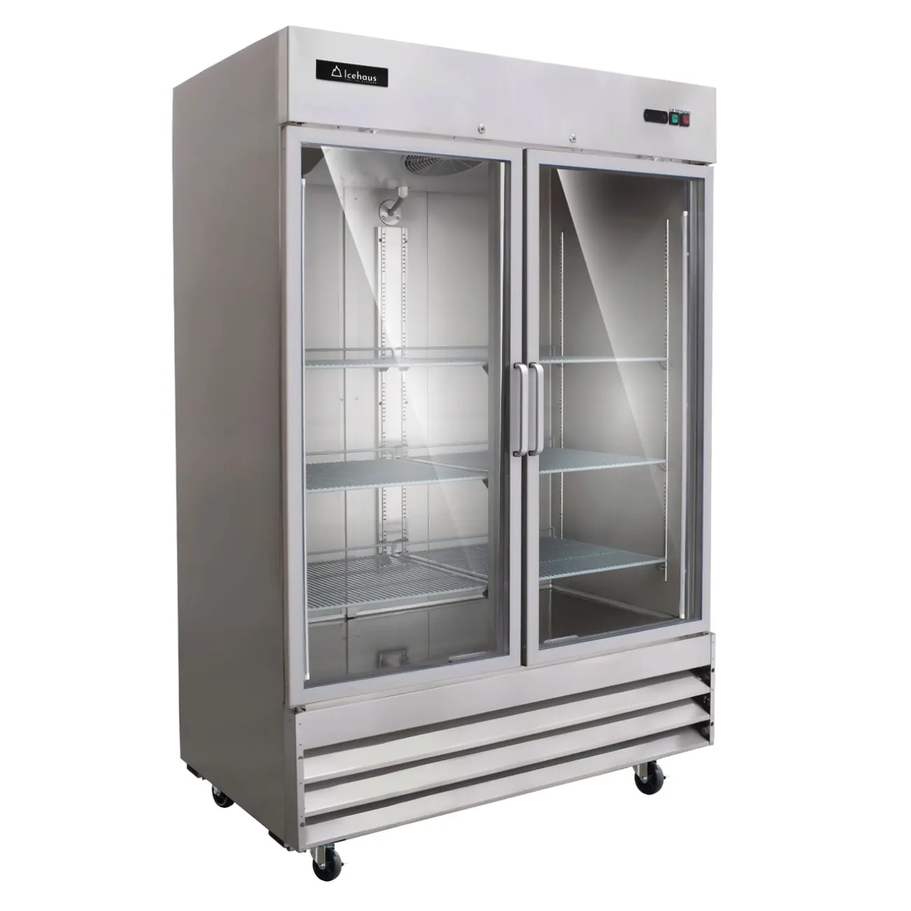 Congelador Industrial 2 Puertas De Cristal 41 Pies ICEHAUS Cv-2Pc-Ss-01 - Imagen 2