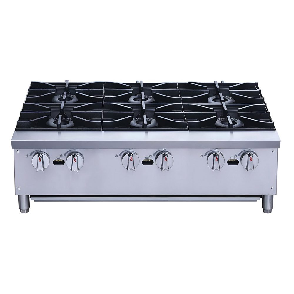 Parrilla Estufa Industrial 6 Quemadores 91 Cm MIGSA Xrb-6-Mg