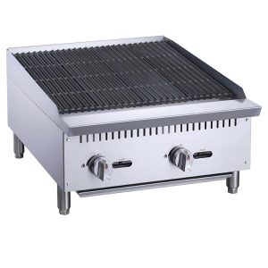 Asador De Acero Inoxidable 2 Quemadores Industrial Migsa Rfs-24-Mg