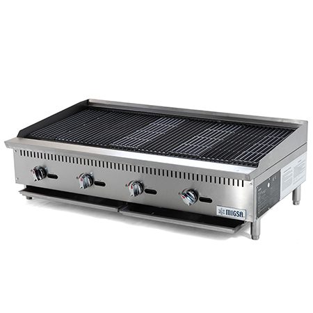 Asador De Acero Inoxidable 4 Quemadores Industrial Migsa Rfs-48-Mg - Imagen 2