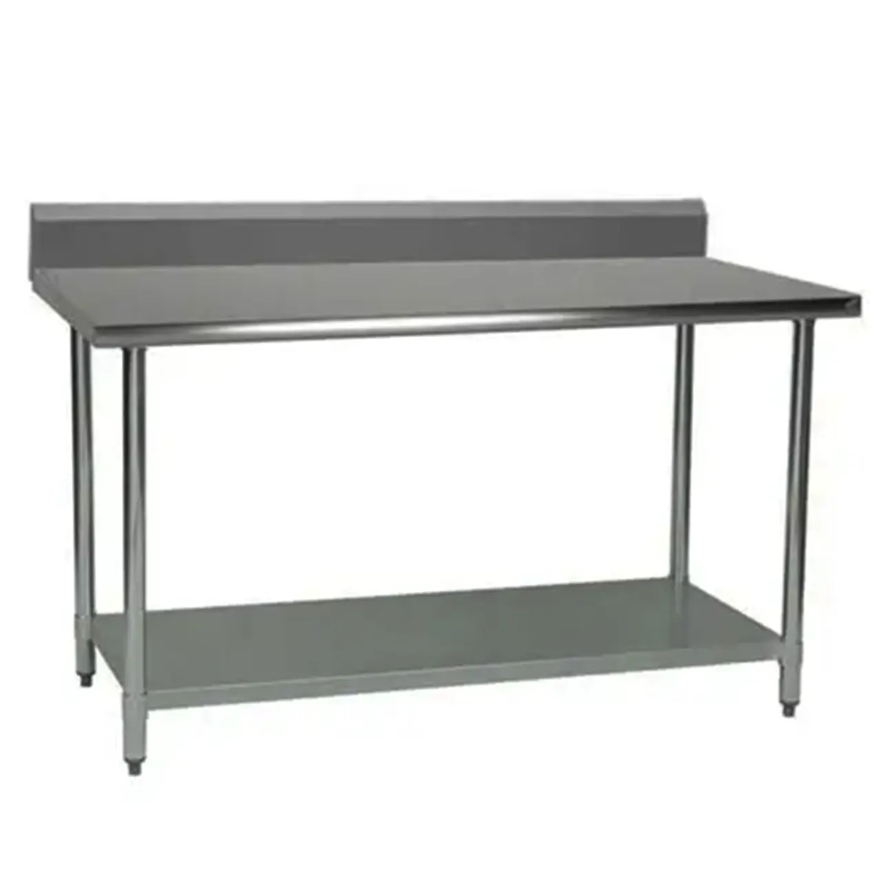 Mesa de Trabajo De Acero Inoxidable Pared Con entrepaño 200cm KING MTL-200 - Imagen 2
