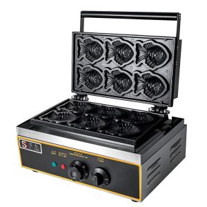 Waflera Industrial Con Forma De Mini Taiyaki 1600W 110V MIGSA WKM-6