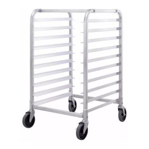 Rack de Aluminio Espiguero para 10 Charolas MIGSA 6063-T1