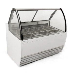 Vitrina Para Helados Tipo Italiano 10 Insertos 141 Cms De Frente MIGSA DW-10