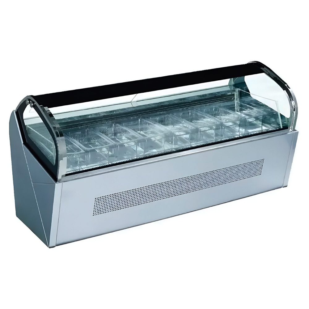 Vitrina Para Helados Tipo Italiano 7 Insertos 140 Cms De Frente MIGSA RTD-142L