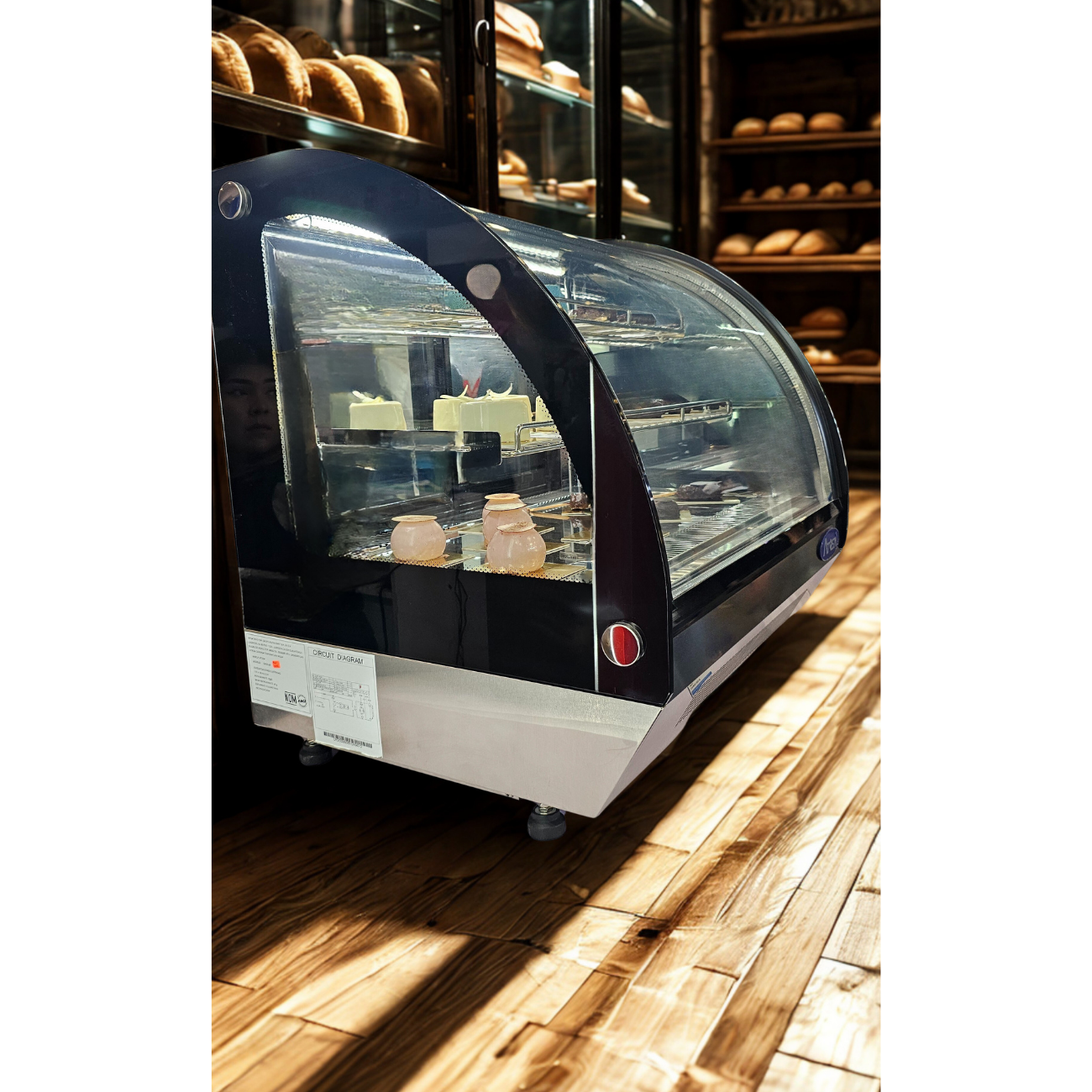 Vitrina Refrigerada Sobre Mostrador Curvo 3.5 Pies Cubico 70 Cm 115V ATOSA CRDC-35 - Imagen 6