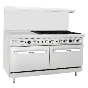 Estufa Industrial 6 Quemadores Der Plancha 24 IZQ COOK RITE AGR-24G6B Sobre Pedido