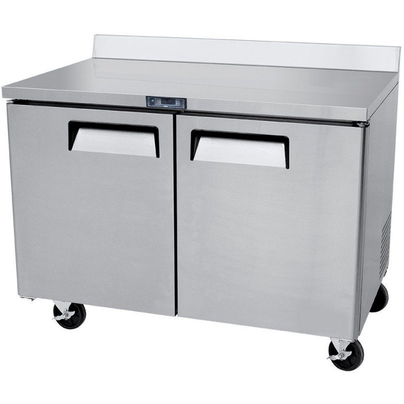 Mesa Refrigerada De Trabajo Con Lambrin 2 Puertas 48 Pulgadas ATOSA MGF8409GR