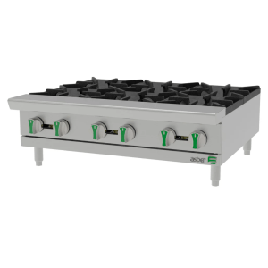 Parrilla Industrial A Gas 6 Quemadores ASBER Emerald Line AEHP 6 36 EM