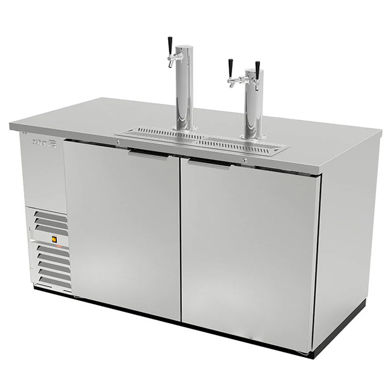 Dispensador Enfriador De Cerveza 2 Puertas 3 Dispensadores ASBER ADDC-68-S HC (4 SEMANAS)
