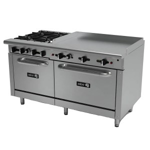 Estufa Industrial 4 Quemadores Plancha 36 PG 2 Hornos 24 PG Y 36 PG ASBER AEMR-2-G36-B4-60-H (4 SEMANAS)