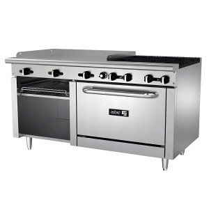 Estufa Industrial 4 Quemadores Plancha 36 PG Granitador Horno 36 PG AEMR-G36-B4-60-H (4 SEMANAS)