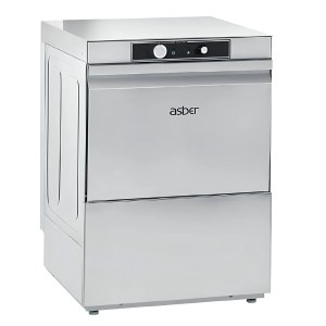 Lavavajillas Industrial Apertura Frontal 230v Con Filtro Y Dosificador Detergente ASBER GEM-500 DD F SA