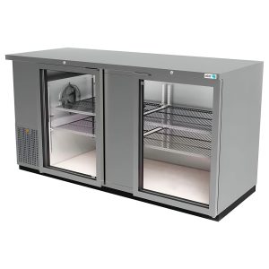 Refrigerador Contrabarra Acero Inoxidable 2 puertas Solida En Vinil ASBER ABBC-68-SG HC (4 SEMANAS)