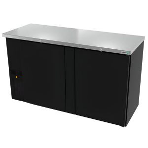Refrigerador Contrabarra Vinil Negro 2 Puertas Solida En Vinil Slim Line ASBER ABBC-24-60 HC (4 SEMANAS)