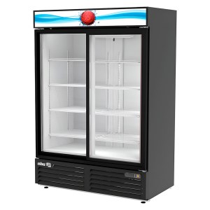 Refrigerador Industrial Vertical 2 Puertas Corredizas Cristal Con Display Asber ARMD 47 SD HC