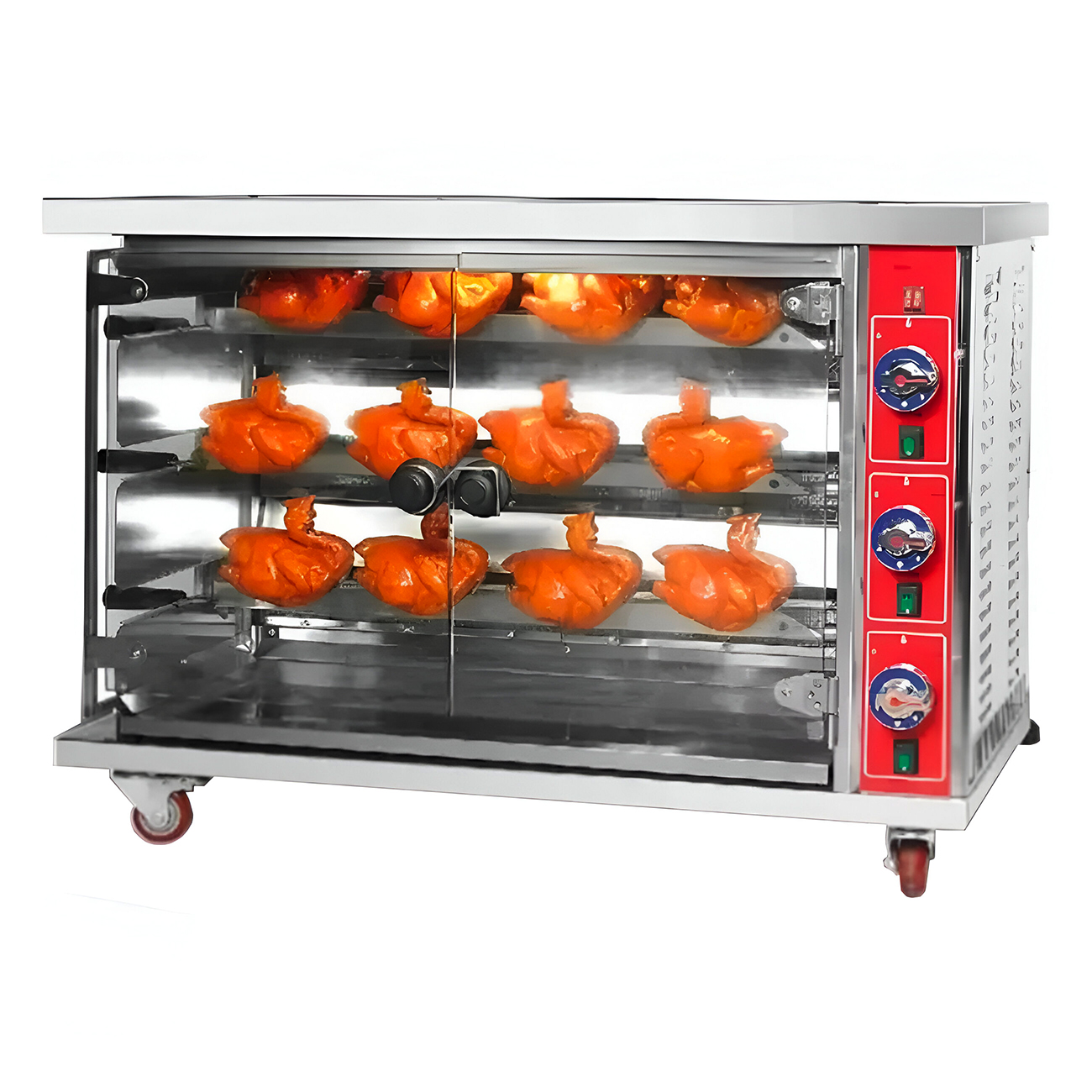 Rosticero de Pollos A Gas 3 Varillas 12 A 15 Pollos MIGSA WE31