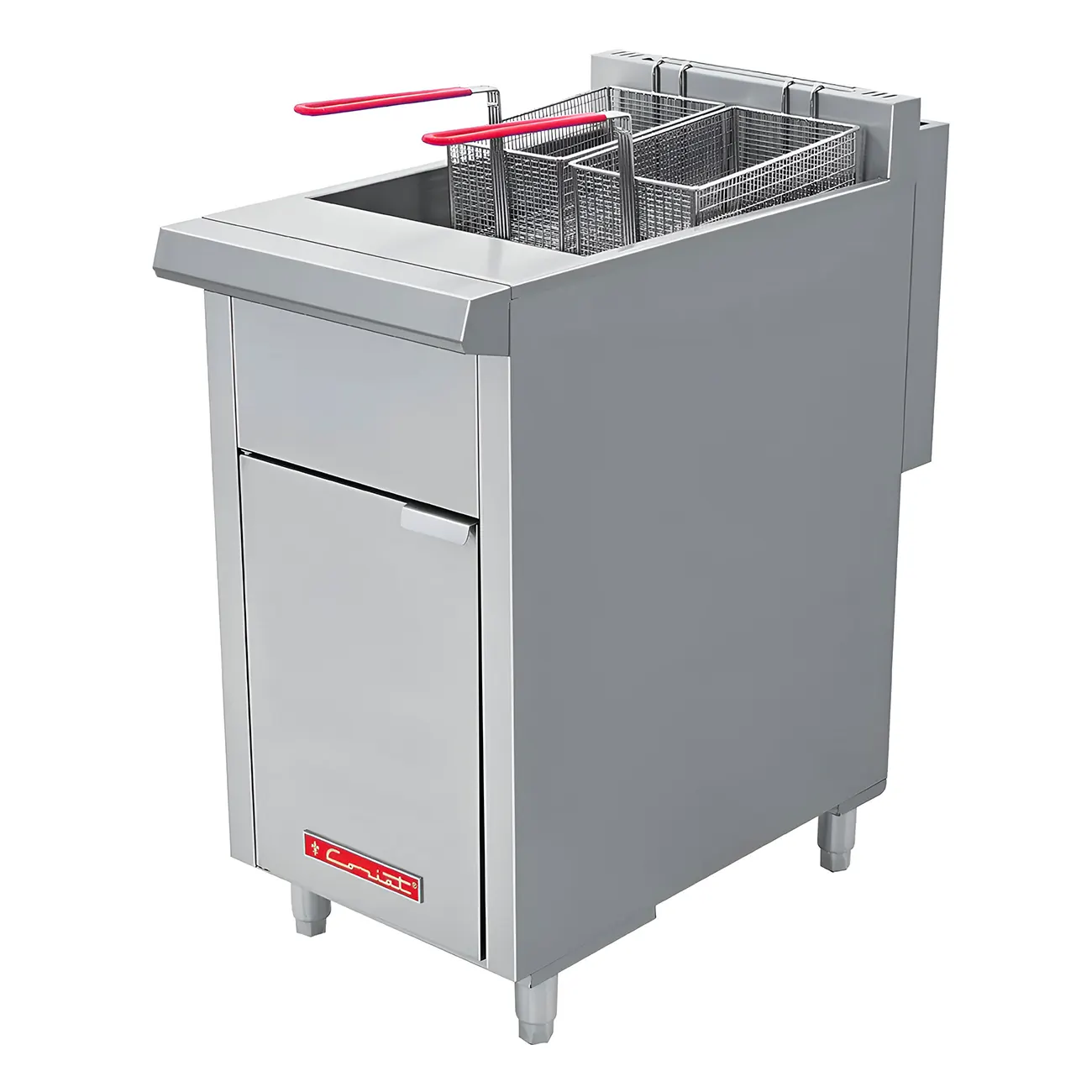 Freidora Industrial 2 canastilla 25.5 Litros A Gas CORIAT TURBO-25.5-4Q DE PISO HD