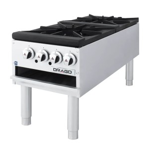 Estufon de 2 secciones vertical patas largas gas propano DRAGO GPFO-02-VSH