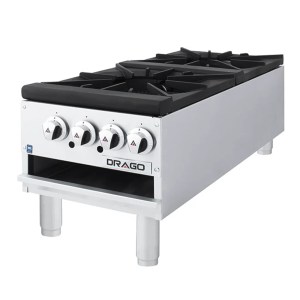 Estufon de 2 secciones vertical patas cortas propano DRAGO GPFO-02-VLH