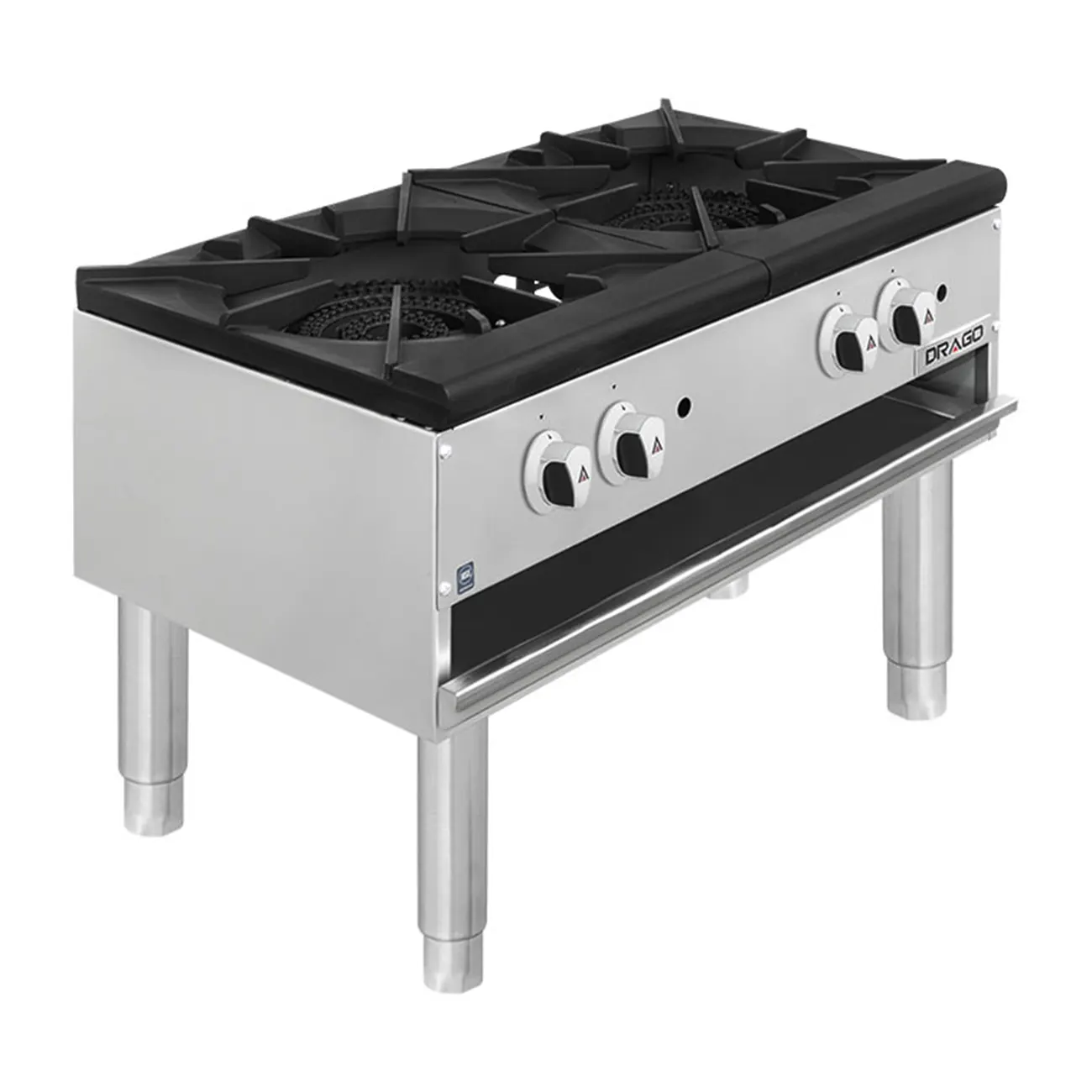 Estufon de 2 secciones horizontal patas largas gas natural drago GNFO-02-HSH - Imagen 4
