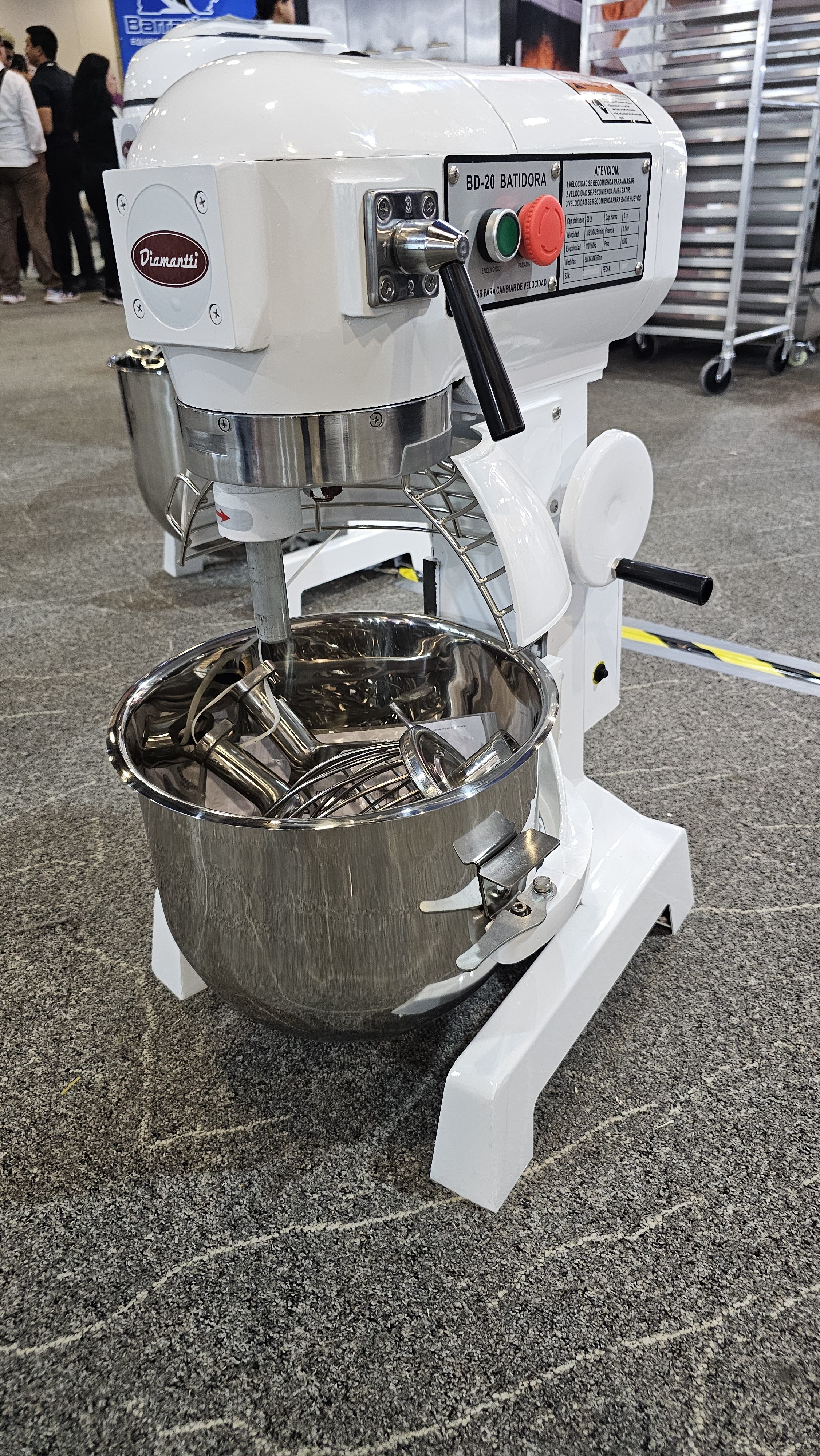 Batidora Industrial 20 Litros 3 Velocidades 1 HP Engranes DIAMANTTI BD-20 - Imagen 5