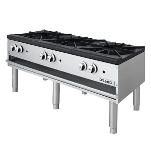 Estufon de 3 secciones horizontal patas largas gas propano DRAGO GPFO-03-HSH