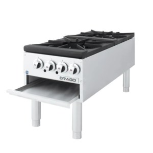 Estufon de 2 secciones vertical patas largas gas natural DRAGO GNFO-02-VSH