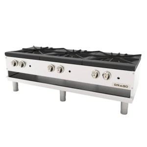 Estufon de 3 secciones horizontal patas cortas propano DRAGO GPFO-03-HLH