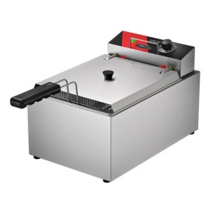 Freidora Industrial 5L Electrica 1 Canastilla Con Tapa METALCUBAS FRCE5