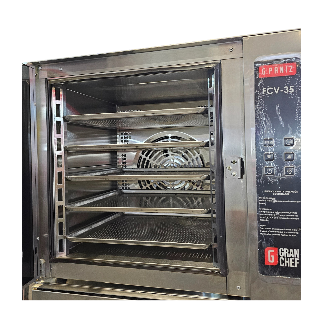 Horno de Convección Con Vaporizador Electrico 5 Charolas 220V GPANIZ FCV35 - Imagen 3