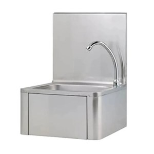 Lavamanos A Pared Valvula De Rodilla Acero Inoxidable TEKNIKITCHEN SPKHW-LP