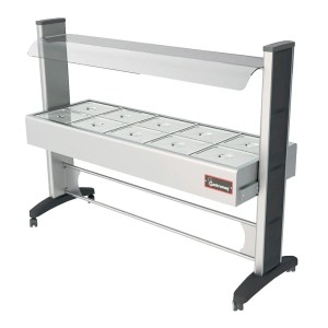 Mesa Caliente Buffetera Baño María 65 L 10 Insertos GASTROMAQ BTE10SL