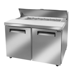 Mesa Refrigerada De Preparacion Para ensaladas 2 Puertas 13 Pies 121 Cm GELUM GP-ME-2PS-14